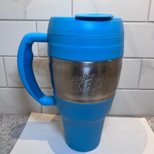 Bubba Keg 34 oz Insulated Travel Cup Mug Aqua Teal Blue Handle Flip Top